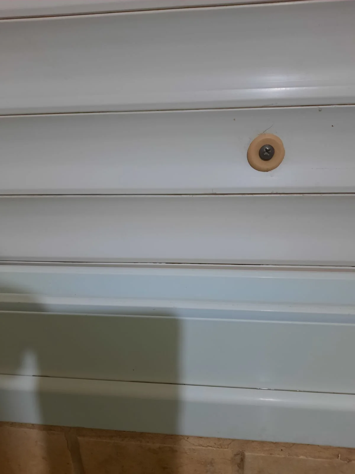 Window shutter track after cleaning